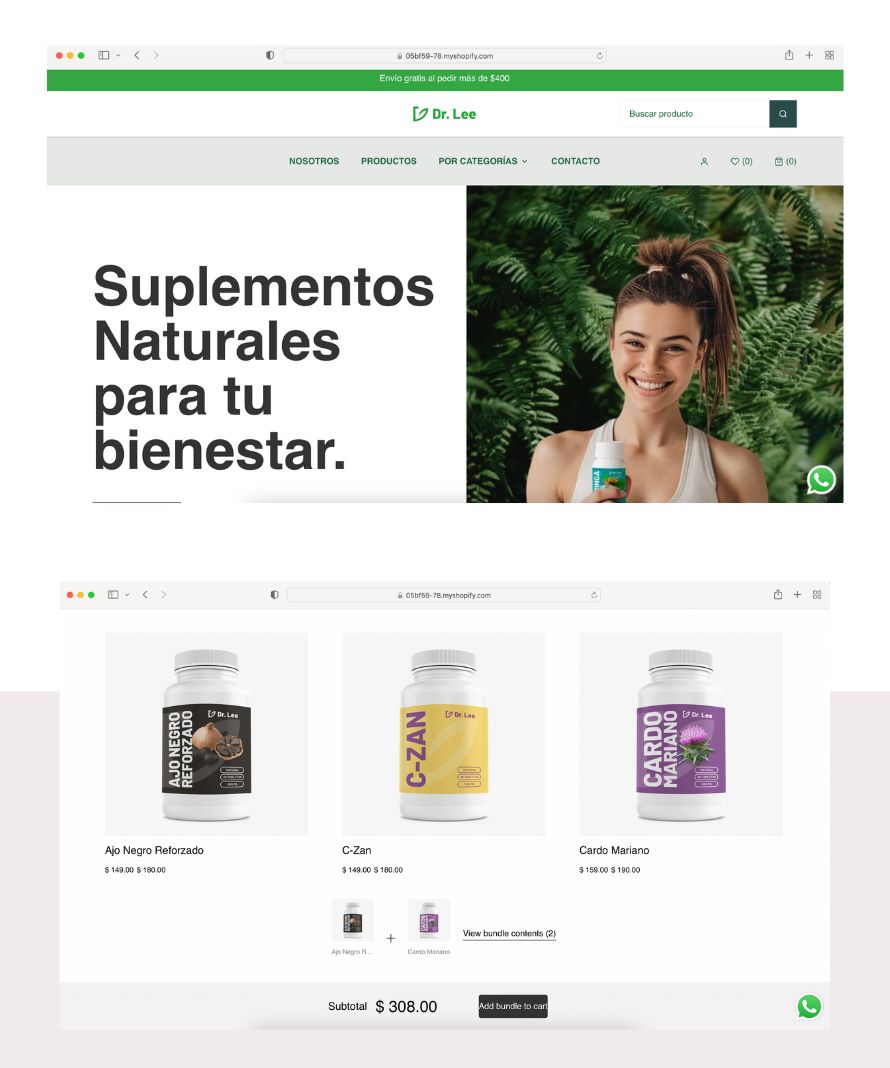 diseño de tienda online en shopify dr lee